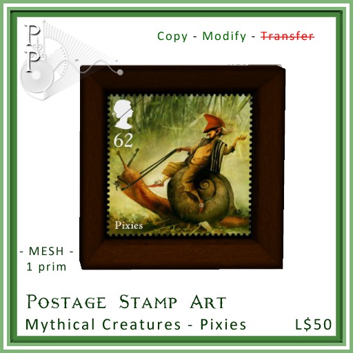 Postage Stamp Art - Mythical: Pixies