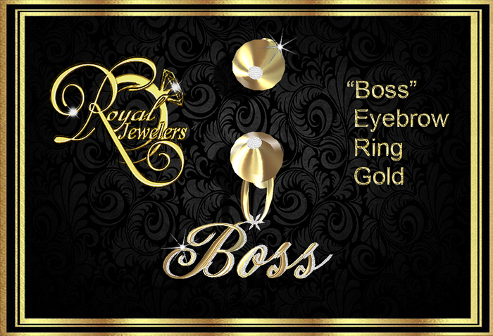 "Boss" Eyebrow Ring Gold(Boxed)