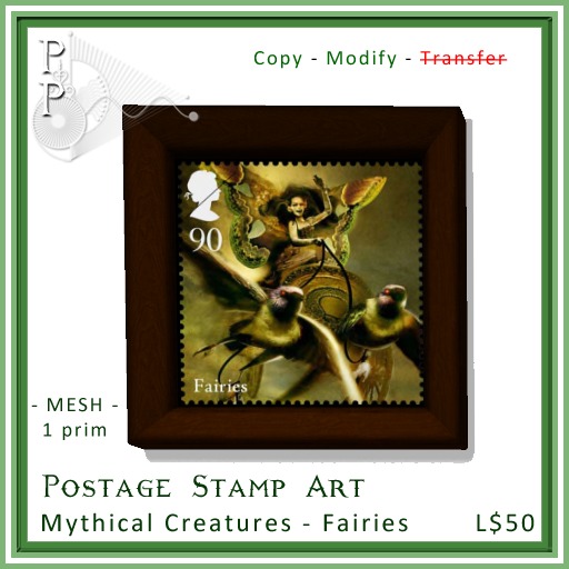 Postage Stamp Art - Mythical: Fairies