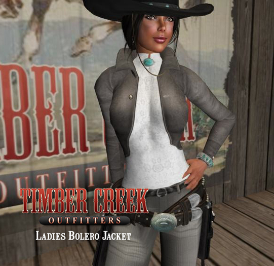 [Timber Creek] Bolero Jacket-Smoke