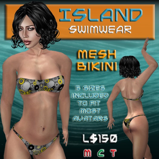 The Yellow Machine Mesh Bikini