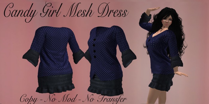 Candy Girl Mesh Dress *Indigo