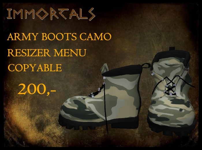 IMMORTALS ARMY BOOTS CAMO