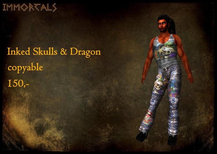 IMMORTALS Inked Skulls & Dragon