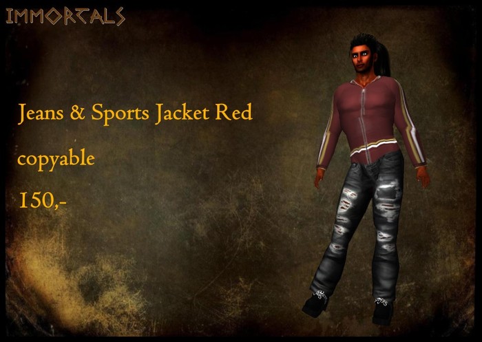 IMMORTALS Jeans & Sports Jacket Red