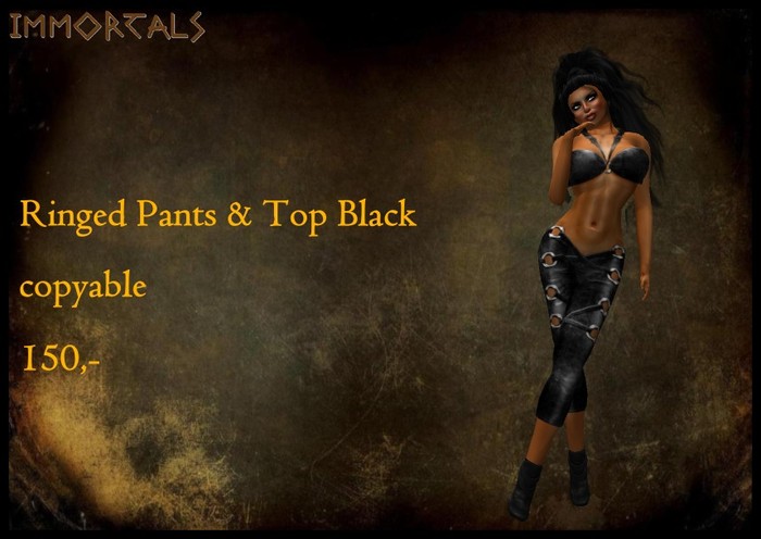 IMMORTALS Ringed Pants & Top Black