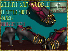 Bliensen + MaiTai - Shimmy Sha-Wobble - Flapper Shoes - Black