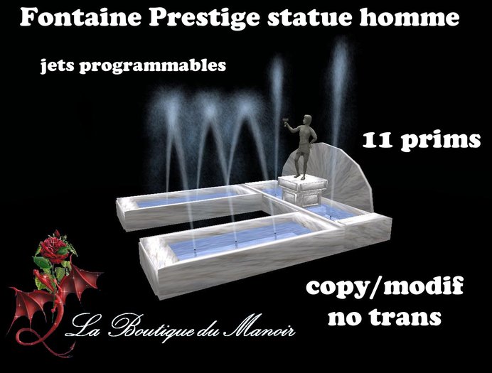 fontaine en U statue homme