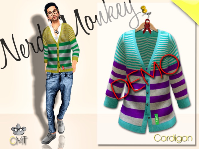 .::[NerdMonkey*Clothes]::. [Male Cardigan DEMO]