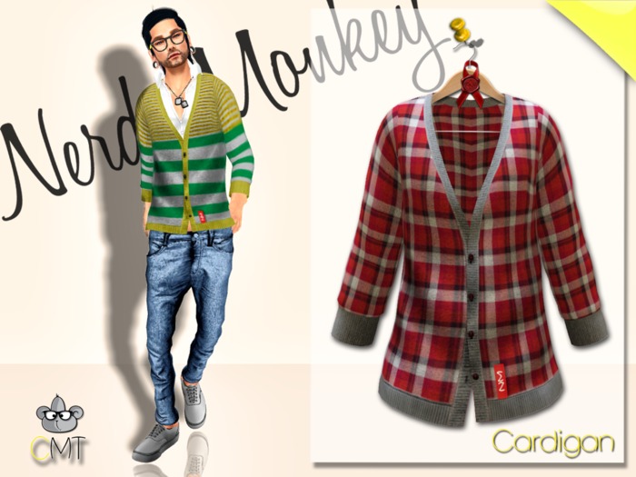 .::[NerdMonkey*Clothes]::. [Male Cardigan R. Scottish] 