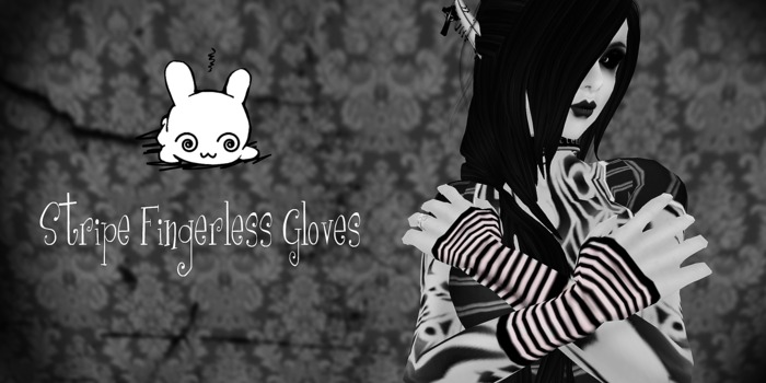 The Random Bunny ~ Stripe Fingerless Gloves