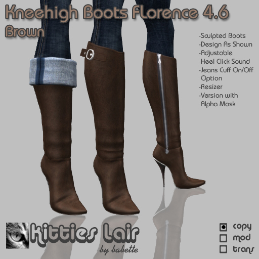 *KL* Boots Florence 4.6 Dark Brown