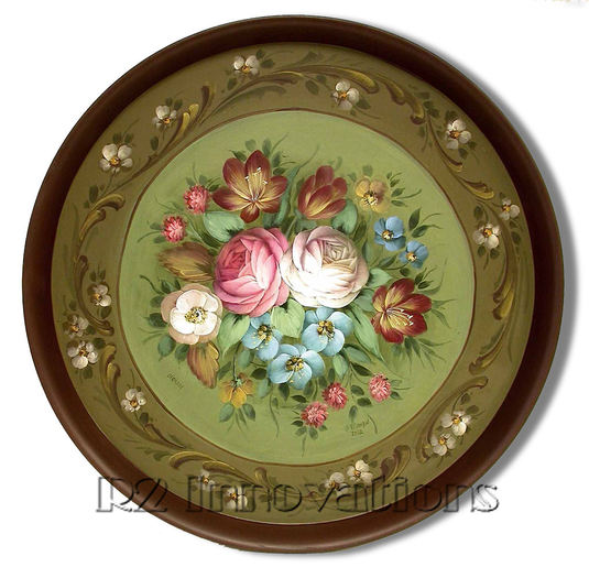 Soft Olive Floral Charger