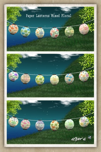 Agora - Paper Lanterns Mixed Floral
