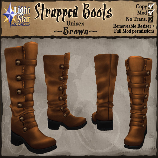 *LightStar - Strapped Boots-Brown