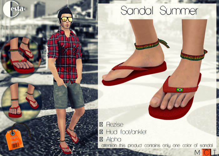" Sandal Summer " Red