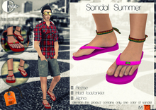 " Sandal Summer " Dark Pink