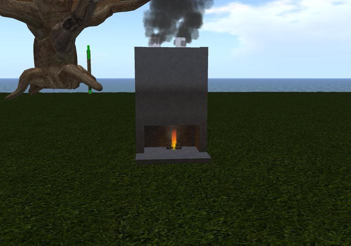 obsidian fire place