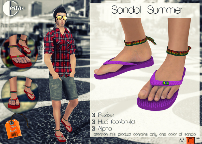 " Sandal Summer " violet