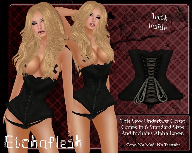 [Etchaflesh] Truth Inside Flared Underbust Corset