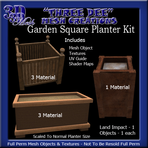 TD Mesh Garden Square Planter Kit