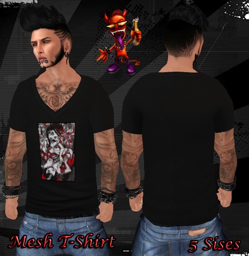 ..::Drunk Devil::.. ~ Poison S e x ~ MESH T-Shirt