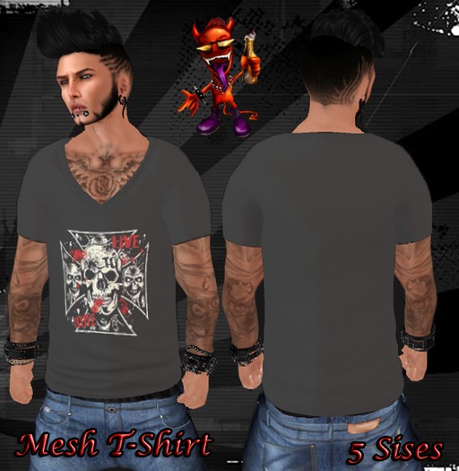 ..::Drunk Devil::.. ~ Live to Ride~ MESH T-Shirt