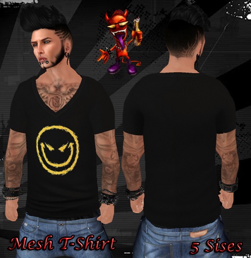..::Drunk Devil::.. ~ Devil Smile ~ MESH T-Shirt