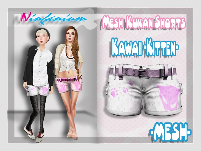 <-NINFANIUM->-MESH-Kukan Shorts KAWAII{KITTEN}