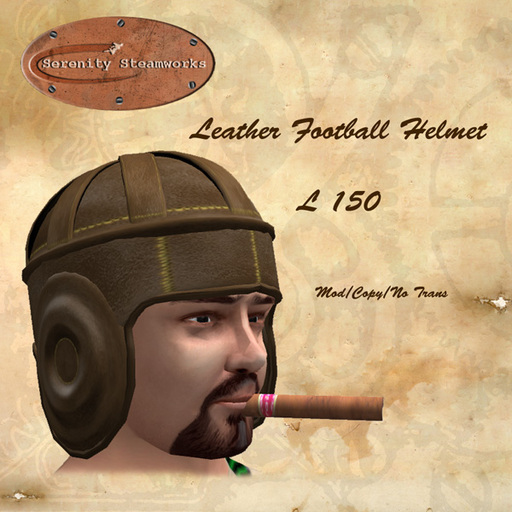 Leather Football Helmet
