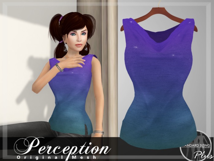 *Perception* Boatneck Top -- Twilight Mists