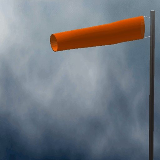 WindSock turns to follow wind - displays wind speed and direction
