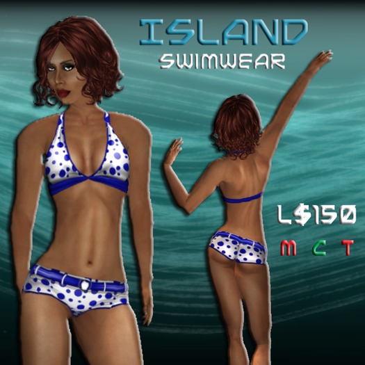 Blue Polka-dot Halter Set