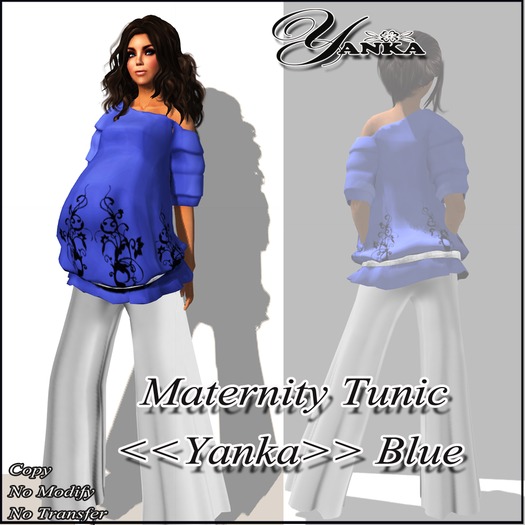 Maternity Tunic <<Yanka>> /Blue
