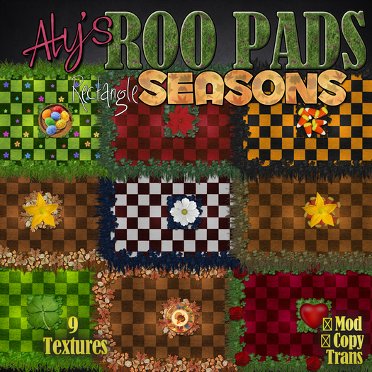 Aly's Checkered Rect Roo Pads Seasons