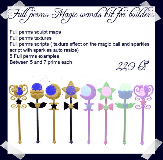 Full Perms Magic wand kit for builders