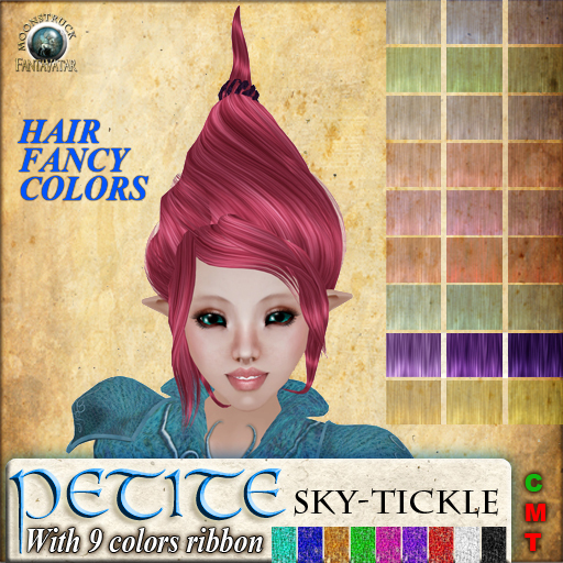 !! FANTAVATAR !! Petite - Sky-tickle VIOLET Hair F&M PET