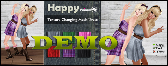::Poised:: HAPPY Mesh Dress DEMO