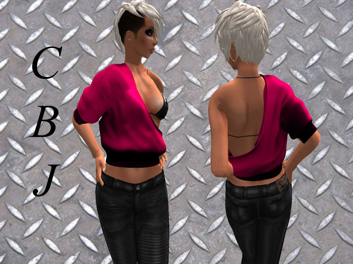 CBJ Pink one shoulder MESH