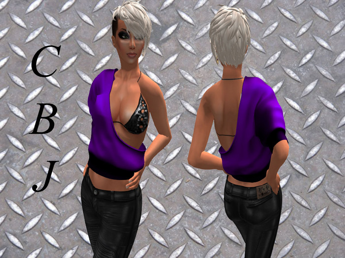 CBJ Purpel one shoulder MESH