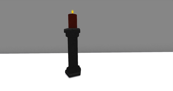 wedding candle pillar- goth