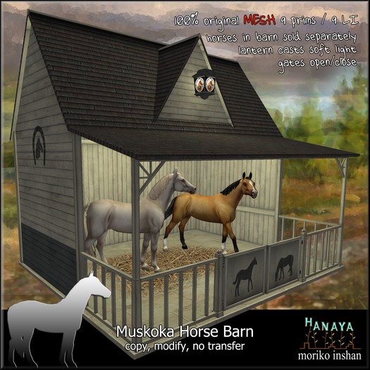 -HanayaMesh- Muskoka Horse Barn [mesh]