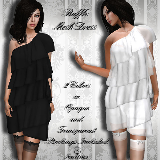 ~Narcissus~ Mesh Ruffle Dress DEMO