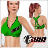 WIN Green Sports Bra Black Trim
