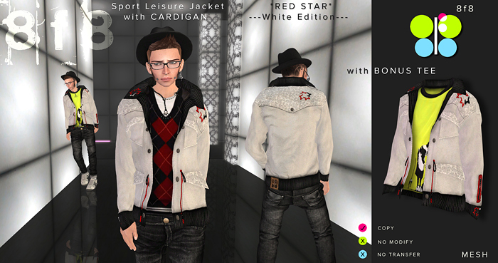 WHITE RED Sport Leisure Jacket