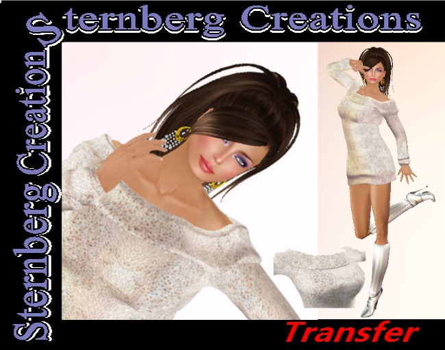 White Mini-Dress Mesh  ***Transfer***  PROMO New Winter Collection 2012-13