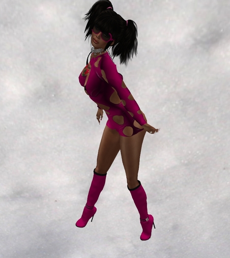 Naughty In Pink Dress W/Sunglasses