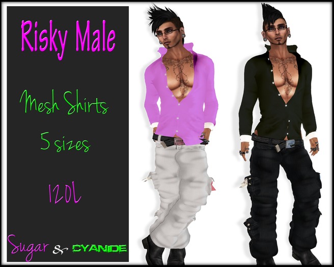 **S&C** Male Risky Shirts - Fat Pack