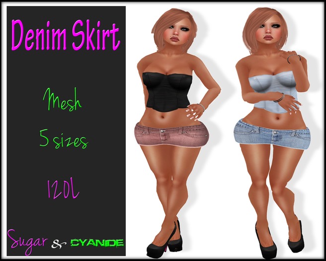 **S&C** Denim Mini Skirt - Fat Pack