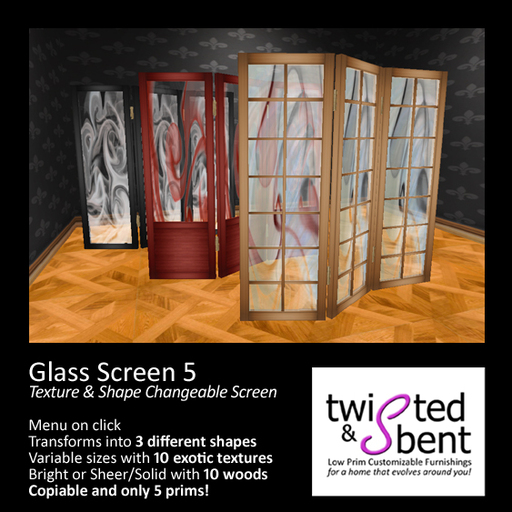 Over 20 Screens from 1 - T&B Shape/Texture Changing Glass Room Screen5
